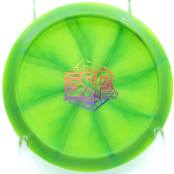 discraft - raptor - esp tour series swirl flx - 2022 ledgestone edition neon green/silver/174