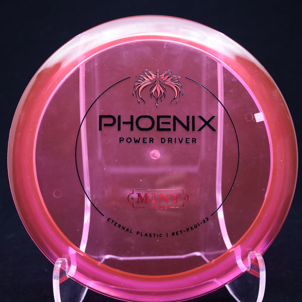 mint discs - phoenix - eternal - overstable distance driver 165-169 / pink hot/red/166