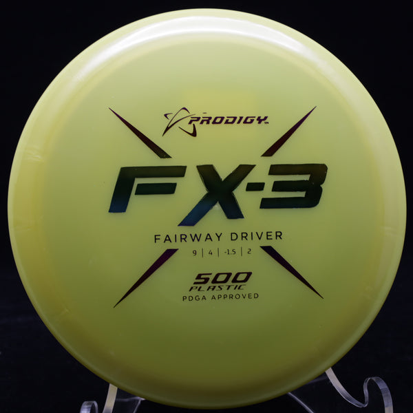prodigy - fx-3 - 500 plastic - fairway driver yellow pale/rainbow/175