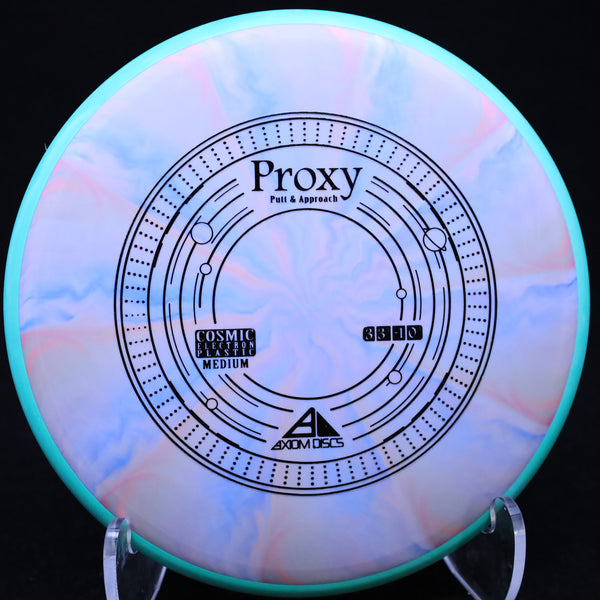 Axiom - Proxy - Cosmic Electron MEDIUM - Putt & Approach 170-175 BLUE GREEN 173 APPROACH PUTTER axiom cosmic Disc Golf disc golf discs disc golf discs for sale discs Driving putter electron mvp proxy putt Putt and Approach Putter Pocket Putting