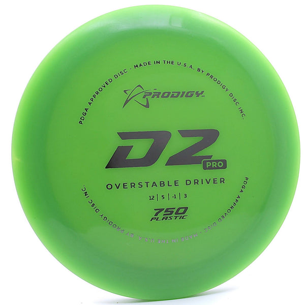 prodigy - d2 pro - 750 plastic - distance driver irish green/174/174