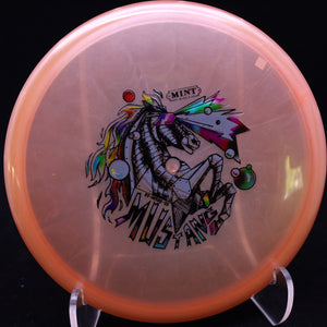 mint discs - mustang - eternal plastic - robo-horse triple foil stamp peach pink/rainbow/174