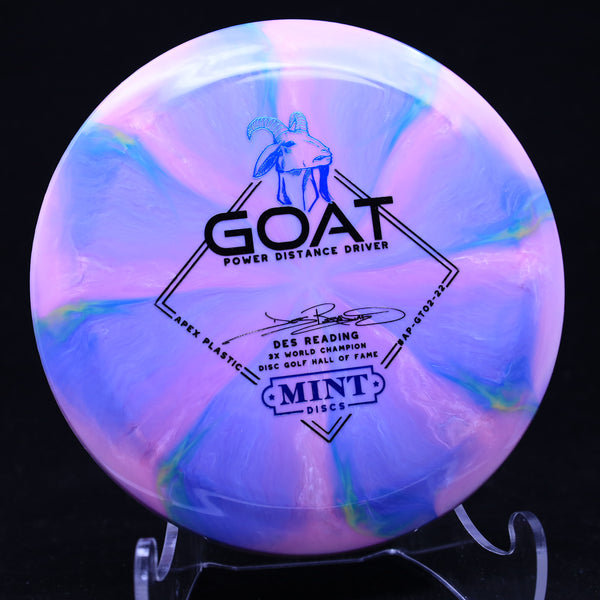 Mint Discs - GOAT - Apex Swirly Plastic - Distance Driver - Des Reading Signature - GolfDisco.com