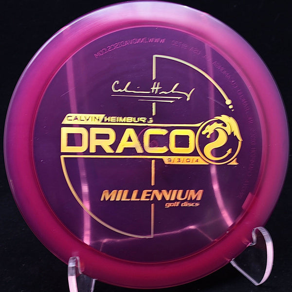 millennium - draco - quantum - calvin heimburg signature distance driver red raspberry/gold sheen/175