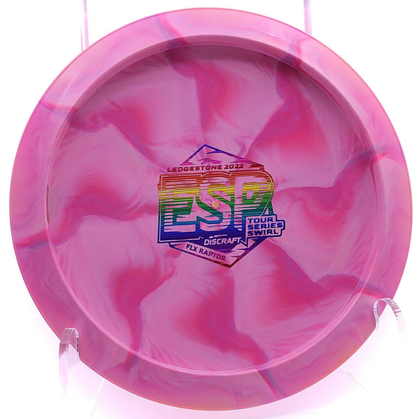 discraft - raptor - esp tour series swirl flx - 2022 ledgestone edition pink/rainbow/174