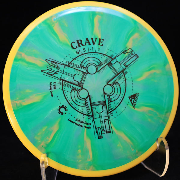 axiom - crave - cosmic neutron - fairway driver 160-164 / green blend/yellow/164
