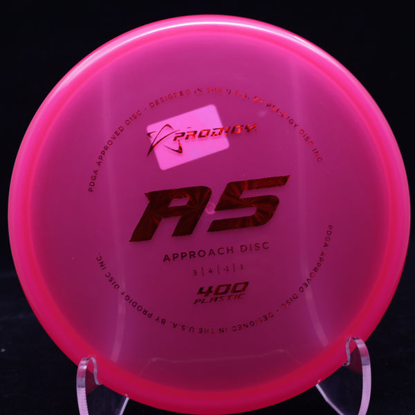 prodigy - a5 - 400 plastic - first run approach disc pink/red pinwheels/175