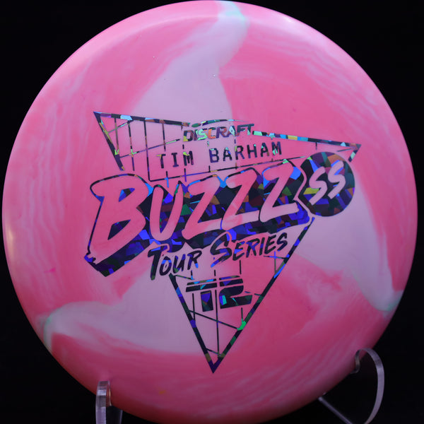 discraft - buzzz ss - esp tour series - tim barham 177+ / pink white/blue shards