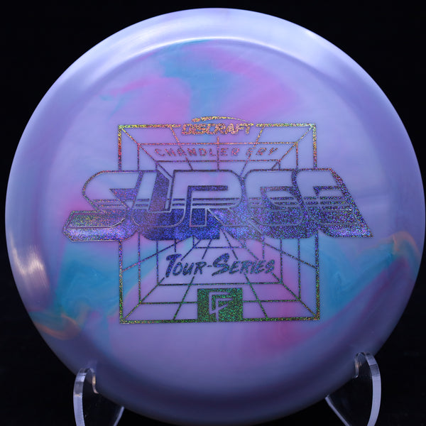 discraft - surge - esp - 2022 tour series - chandler fry 170-172 / purple blend/silver micro glitter