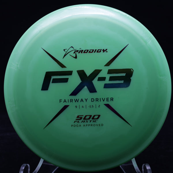 prodigy - fx-3 - 500 plastic - fairway driver green mint/rainbow/175