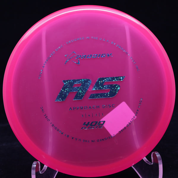 prodigy - a5 - 400 plastic - first run approach disc pink/blue stars/174