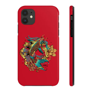 Tough Phone Case - glossy finish "Koi Nishikigoi" GolfDisco stamp - Polycarbonate shell, rubber lining case - Lightweight Accessories artist collector stamp custom stamp fish stamp gameday gameday essentials Glossy golfdisco exclusive stamp iPhone Cases koi koy niki nishi Phone accessory Phone Cases Tough