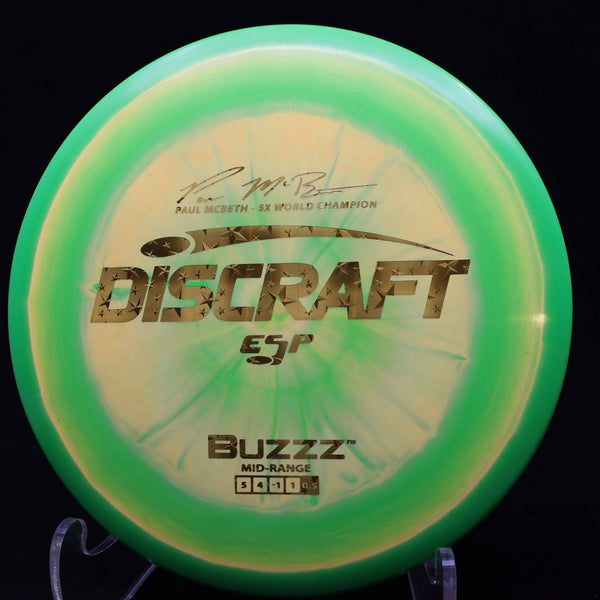 discraft - buzzz - esp - midrange 177+ / green light orange swirl/gold  stars/177
