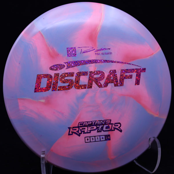 Discraft - Captain's Raptor - ESP - Distance Driver 173-174 PINK SLATE BLUE PINK STAR GLITTER 174 2021 blend capitan raptor capiton captain captain raptor captain's captains raptor caption captn raptor Disc Golf disc golf discs discraft discs Distance Driver Driver Headwind Driver metallic modified october overstabl overstable paul raptor series team ulibarri z