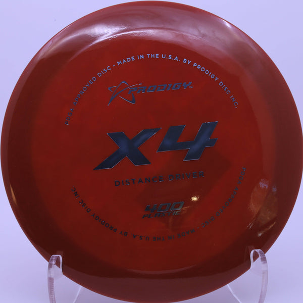 prodigy - x4 - 400 plastic - distance driver red/sky blue/174
