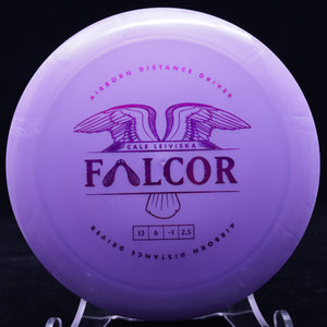 prodigy - falcor - 500 plastic - distance driver purple/purple micro glitter/173