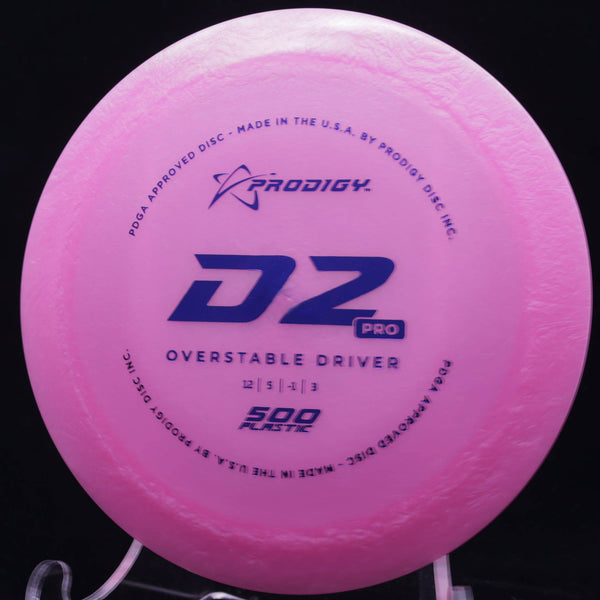 prodigy - d2 pro - 500 plastic - distance driver pink/blue/172