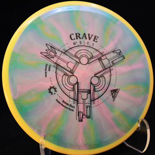 axiom - crave - cosmic neutron - fairway driver 155-159 / purple green/goldenrod/158