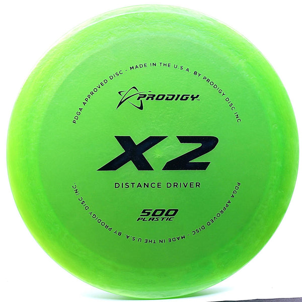 prodigy - x2 - 500 plastic - distance driver green/silver/172