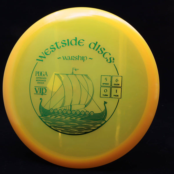 westside discs - warship - vip - midrange light orange/green/176