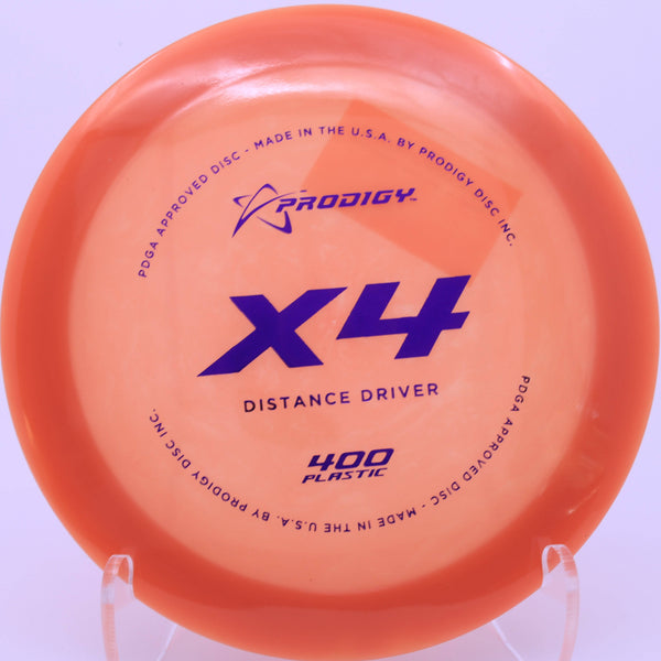 prodigy - x4 - 400 plastic - distance driver orange/purple/172