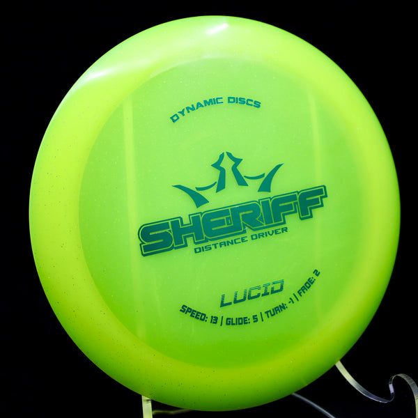 dynamic discs - sheriff - lucid - distance driver green yellow/green/173