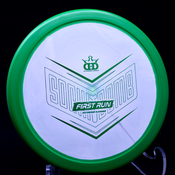 Dynamic Discs - Sockibomb Slammer - Classic Supreme Orbit - Ricky Wysocki 173-176 GREEN 174 APPROACH PUTTER Classic Driving putter first run orbit putt putt & Approach Putt and Approach Putter Putting ricky slammer Sockibomb supreme thumbtack wysocki