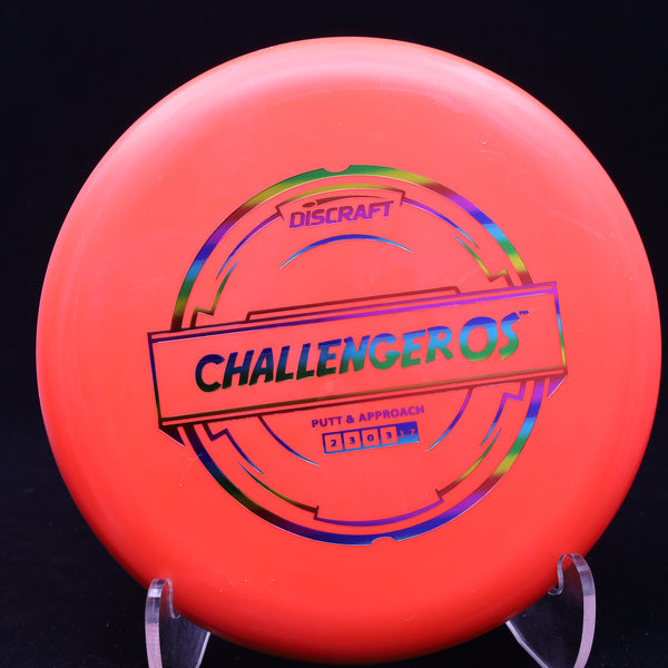 discraft - challenger os - putter line - putt & approach red orange/rainbow/174