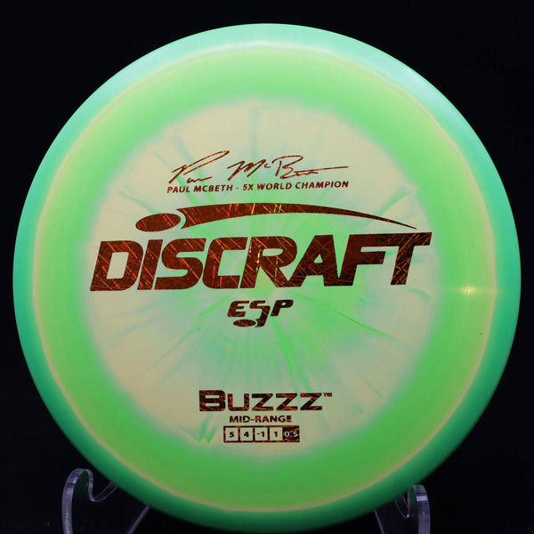 discraft - buzzz - esp - midrange 177+ / green yelllow swirls/ornage scratches/177