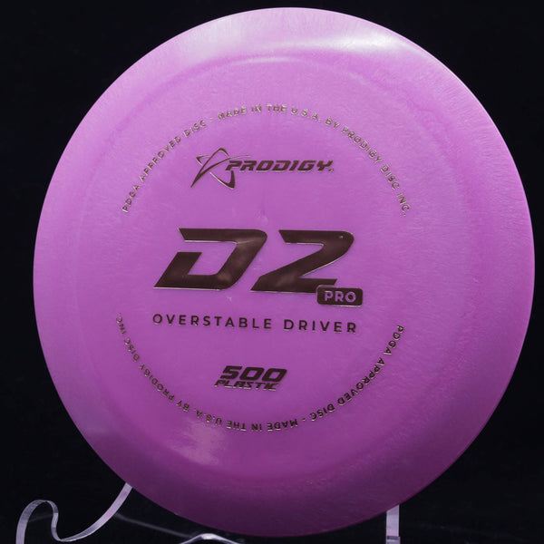 prodigy - d2 pro - 500 plastic - distance driver bubblegum pink/copper/163