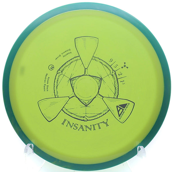 axiom - insanity - neutron plastic - distance driver 165-169 / yellow/green/168