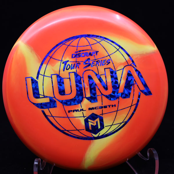 discraft - luna - esp - 2022 tour series paul mcbeth 173-174 / orange yellow/blue shards