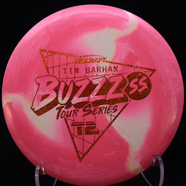 discraft - buzzz ss - esp tour series - tim barham 175-176 / pink yellow/orange stars