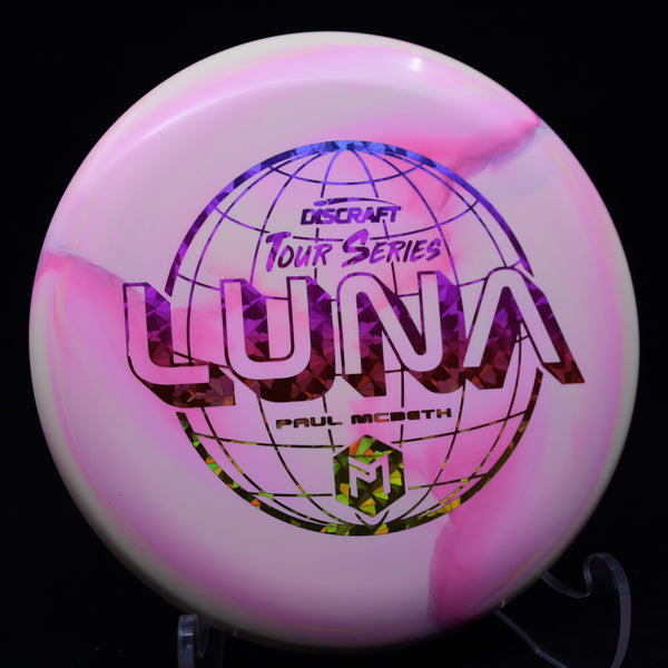 discraft - luna - esp - 2022 tour series paul mcbeth 173-174 / pink yellow blend/rainbow shards
