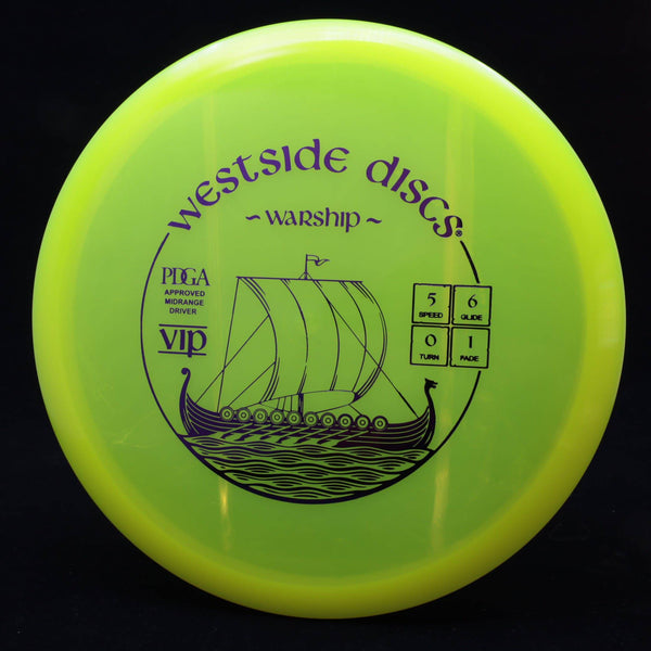 westside discs - warship - vip - midrange yellow/purple/175