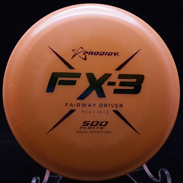 prodigy - fx-3 - 500 plastic - fairway driver orange/rainbow/174