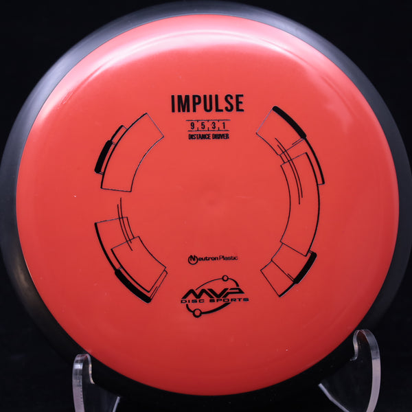 MVP - Impulse - Neutron Plastic - Distance Driver 170-175 RED ORANGE 172 Disc Golf driver fairway gyro impulse mvp neutron