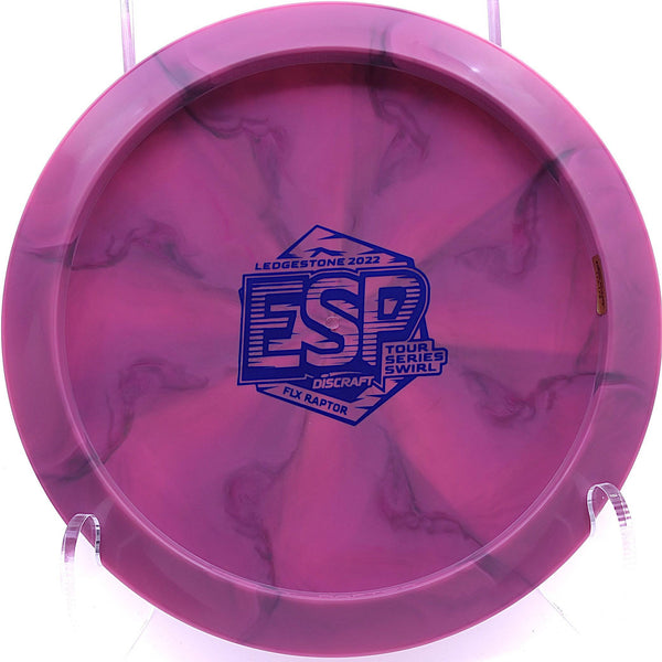 discraft - raptor - esp tour series swirl flx - 2022 ledgestone edition pink/blue/174