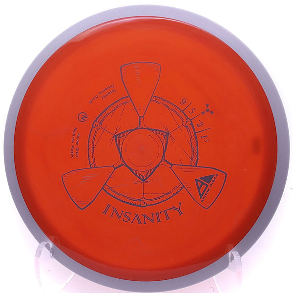 axiom - insanity - neutron plastic - distance driver 165-169 / red orange/white/168