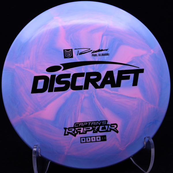 Discraft - Captain's Raptor - ESP - Distance Driver 173-174 BLUE PINK BLACK 174 2021 blend capitan raptor capiton captain captain raptor captain's captains raptor caption captn raptor Disc Golf disc golf discs discraft discs Distance Driver Driver Headwind Driver metallic modified october overstabl overstable paul raptor series team ulibarri z