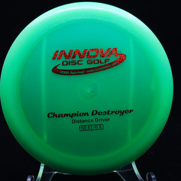 innova - destroyer - champion - distance driver green/red micro glitter/167
