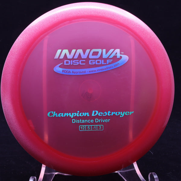 innova - destroyer - champion - distance driver red rose/blue sheen/168
