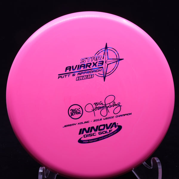 innova - aviarx3 - star - putt & approach - jeremy koling signature pink/blue/171