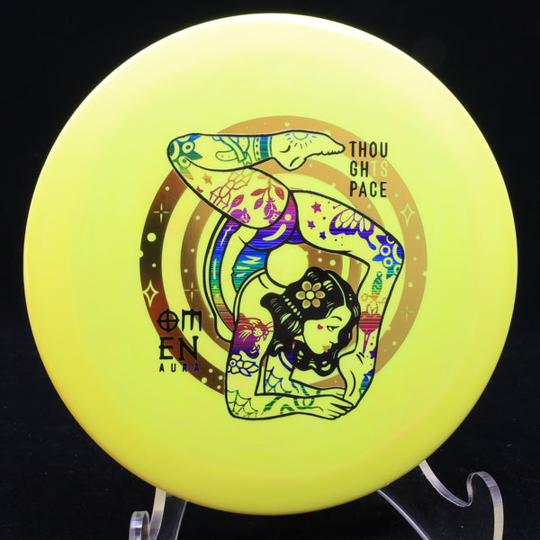 thought space athletics - omen - aura - distance driver 170-175 / yellow/gold rainbow/174