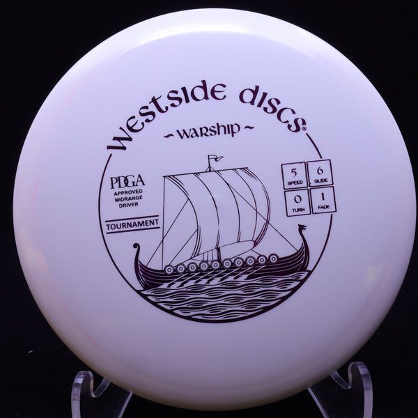 westside discs - warship - tournament - midrange white/purple/177