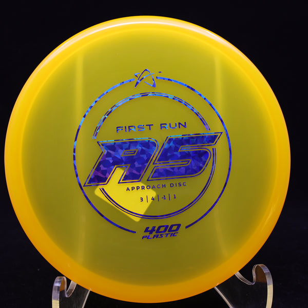 prodigy - a5 - 400 plastic - first run approach disc orange yellow/blue shards/175