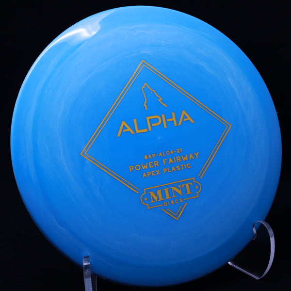 mint discs - alpha - apex plastic - fairway driver electric blue/yellow/174