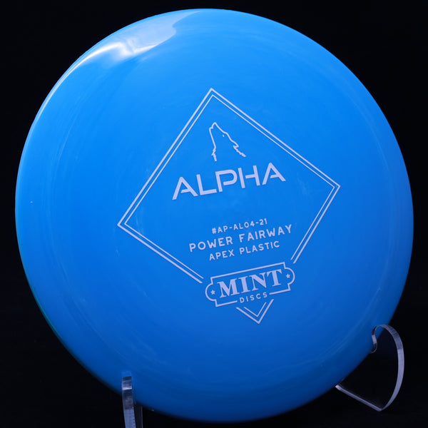mint discs - alpha - apex plastic - fairway driver electric blue/white/174