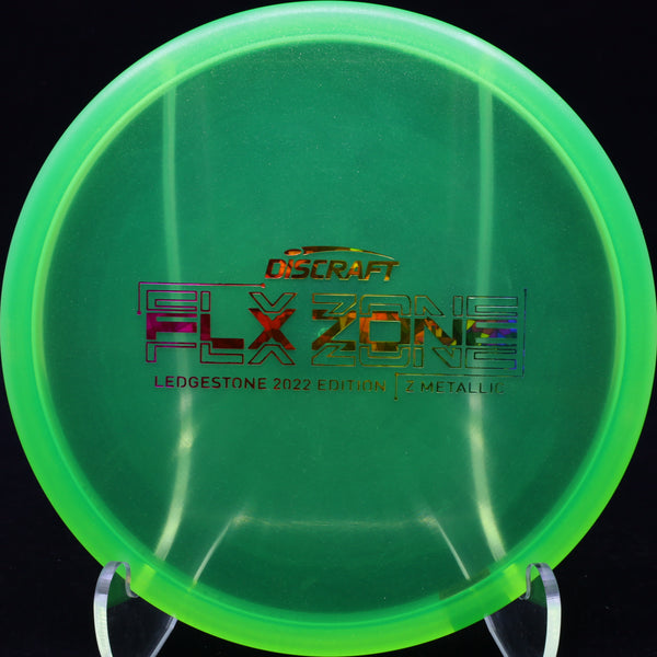 discraft - zone - flx metallic z - ledgestone edition green neon/rainbow shards/174