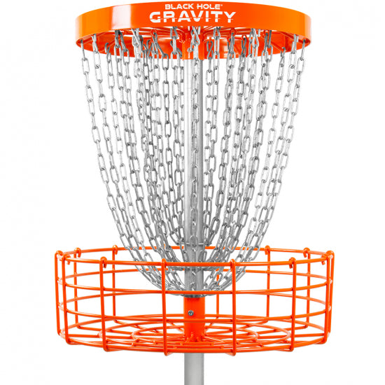 mvp black hole gravity - disc golf basket orange/permanent install